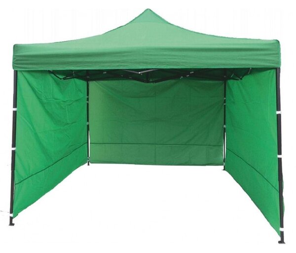 Cort gradina quick tent, 3x3x3 m, 3 pereti laterali, structura metalica, impermeabil, verde