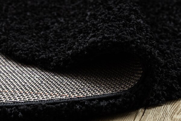 Covor SOFFI cerc shaggy 5cm negru