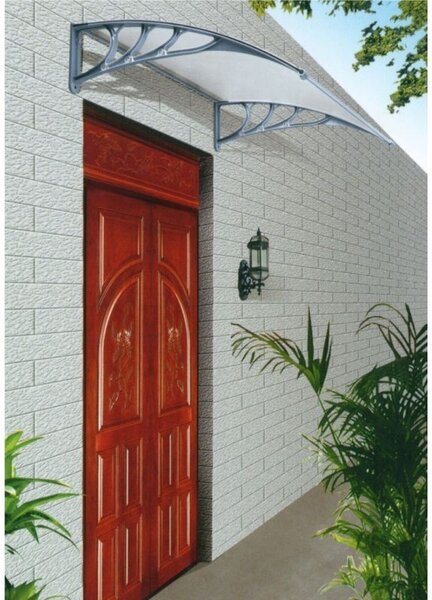 Copertina fixa, 120x80 cm, policarbonat transparent, cadru gri, accesorii montaj incluse
