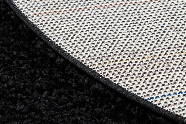 Covor SOFFI cerc shaggy 5cm negru