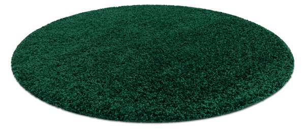 Covor SOFFI cerc shaggy 5cm sticla verde