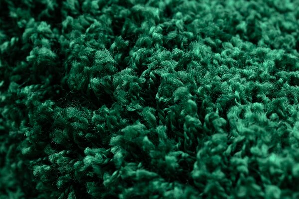 Covor SOFFI cerc shaggy 5cm sticla verde