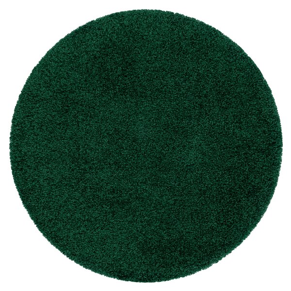 Covor SOFFI cerc shaggy 5cm sticla verde
