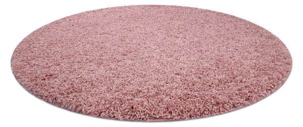 Covor SOFFI cerc shaggy 5cm roz