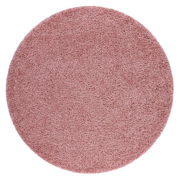 Covor SOFFI cerc shaggy 5cm roz
