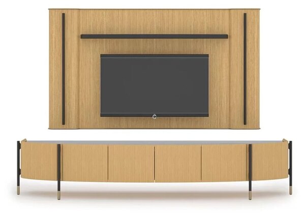 Set lemn masiv nuc Unitate TV Marquesa