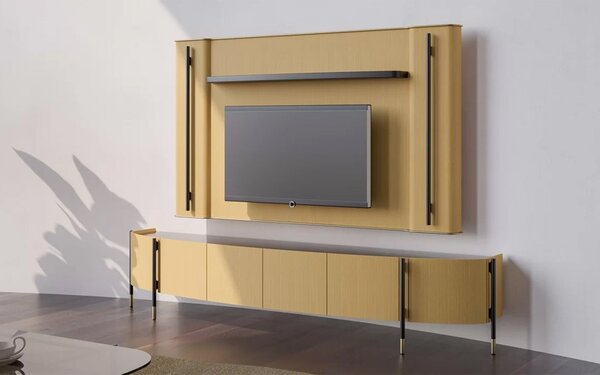 Set lemn masiv nuc Unitate TV Marquesa