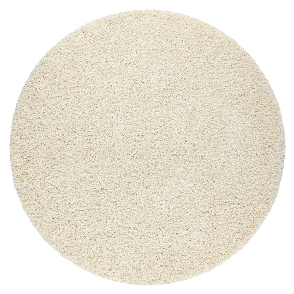 Covor SOFFI cerc shaggy 5cm cremă