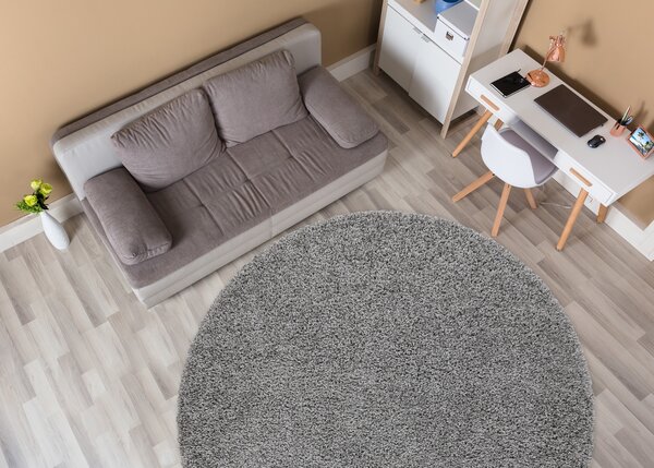 Covor SOFFI cerc shaggy 5cm gri