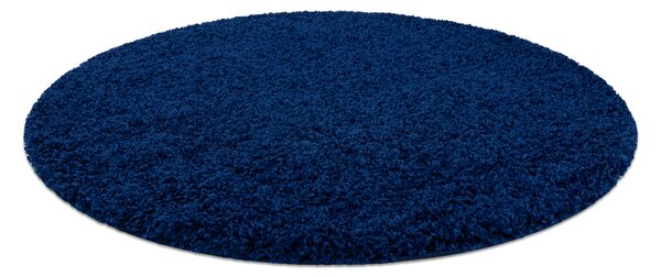Covor SOFFI cerc shaggy 5cm albastru inchis