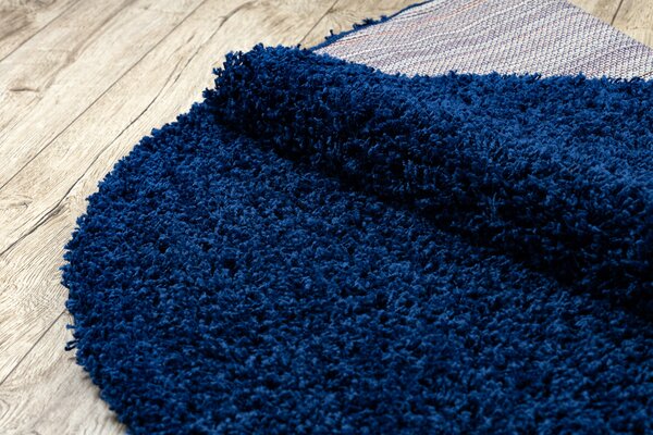 Covor SOFFI cerc shaggy 5cm albastru inchis