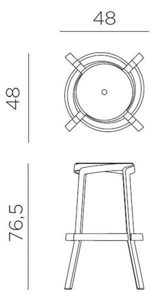 Scaun de Bar, Exterior, Nardi - Stack Maxi