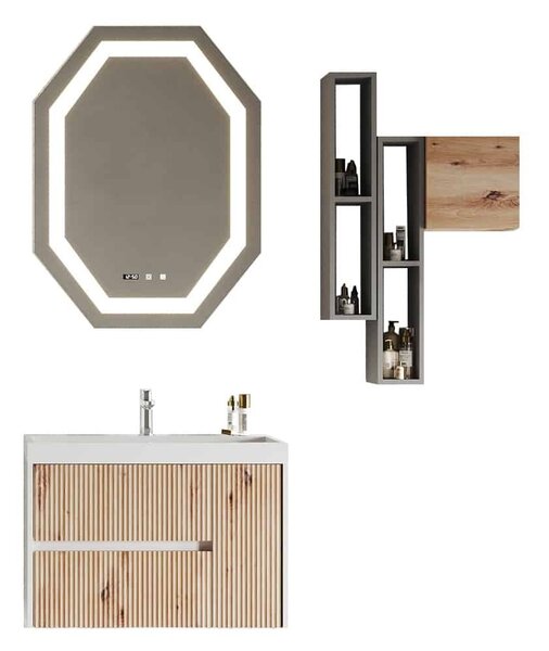 Set lemn masiv Mobilier Baie Suspendat Paige Model P4