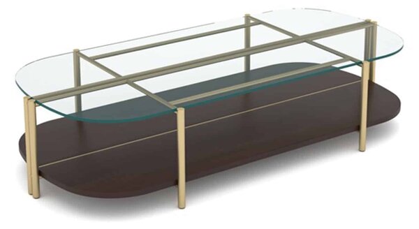 Masuta lemn masiv de Cafea Marquesa, 155 × 35 × 75 cm