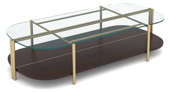 Masuta lemn masiv de Cafea Marquesa, 155 × 35 × 75 cm