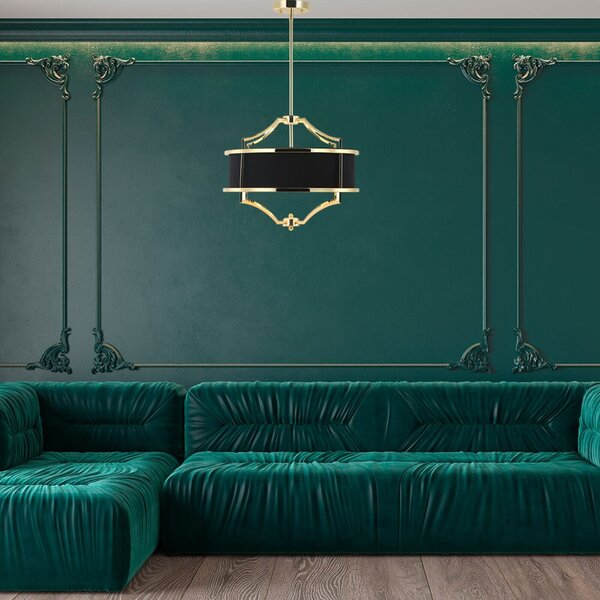 Open Design Stesso lampă de tavan 4x15 W negru-auriu OR84153