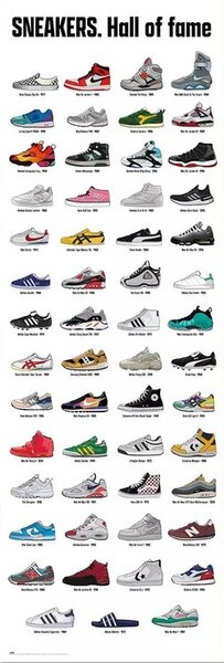 Poster Sneakers - Hall of Fame, (53 x 158 cm)