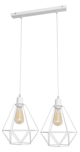 Lustra KARO 2xE27/15W/230V alb