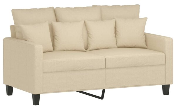 Canapea cu 2 locuri, crem, 120 cm, material textil