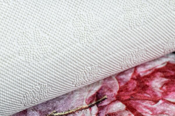 ANDRE 1629 covor lavabil flori vintage anti-alunecare - fekete si roz