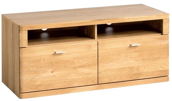 Comodă TV lemn masiv Teramo Stejar, 120.8 × 48 × 52.8 cm