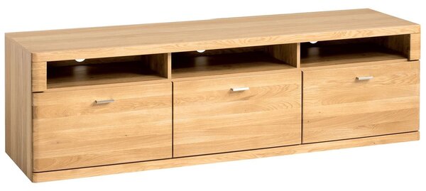 Comodă TV lemn masiv Teramo Stejar, 181.2 × 48 × 52.8 cm