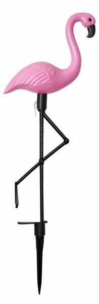 Set 3 lampi solare LED, grad protectie IP65, figurina flamingo, rezistenta interperii, 300mAh, 1,2V, 52,5 cm, roz