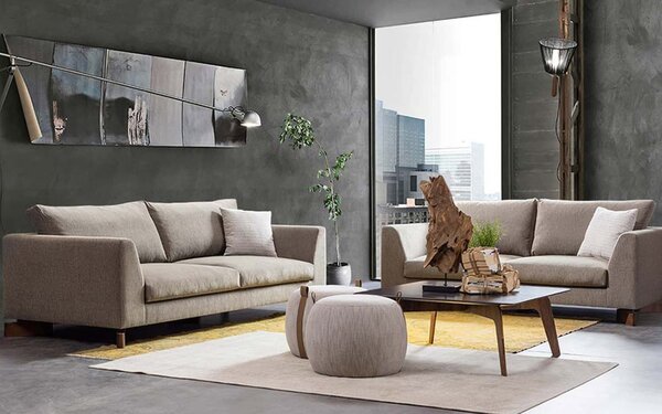 Canapea lemn masiv Panfilo, 230 × 85 × 101 cm