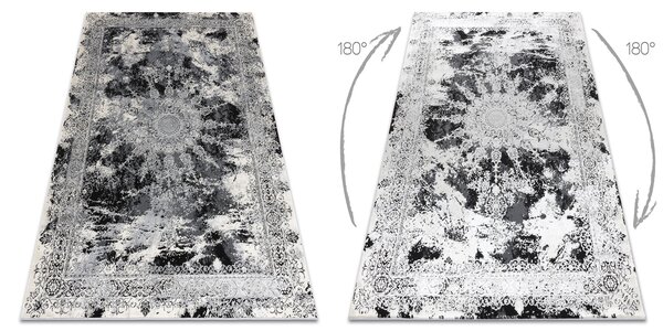 Covor VINCI 1407 modern Rozetă vintage - structural fildeş / gri