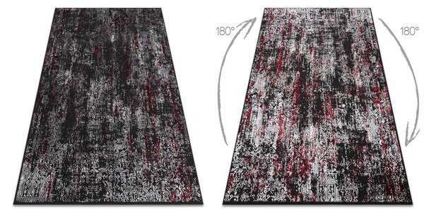 Covor VINCI 1524 modern Ornament vintage - structural antracit / roșu