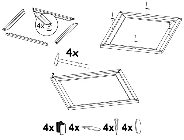 Cadru pentru corp de iluminat SALOBRENA 595x595 mm Eglo 99433