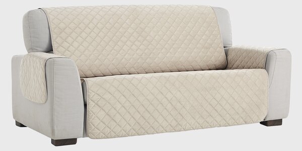 Husă de catifea pentru canapea cu două locuri Velvet bej 110x50 cm