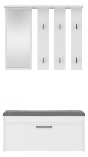 TECUIA109 - Set Cuier hol, 100x 35 x 180 cm, Alb, PAL