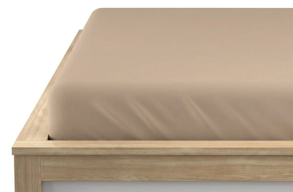 Cearsaf Jersey BASIC bej 90 x 200 cm
