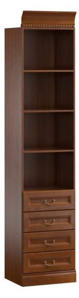 Corp lemn masiv Bibliotecă Bennett 6 4 Nișe 4 Sertare L 50 2cm