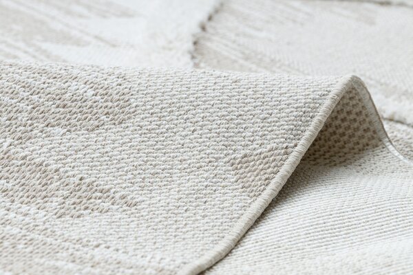 Covor ECO SISAL BOHO MOROC Caro 22312 franjuri - structural bej / cremă, covor reciclat