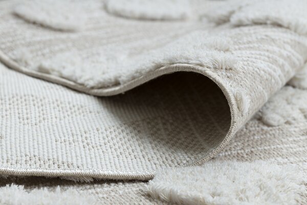 Covor ECO SISAL MOROC 22319 romburi boho franjuri - structural bej / cremă