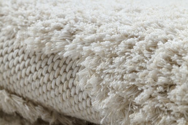 Covor ECO SISAL MOROC 22331 Absztrakció, boho franjuri - structural bej / cremă
