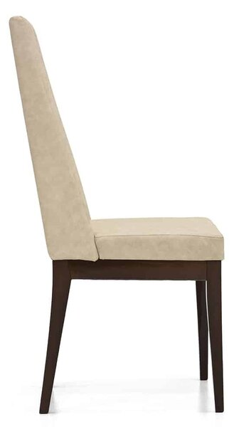 Scaun lemn masiv nuc Devon Lucios - Catifea Crem L 52 x A 58 x H 106 5 cm