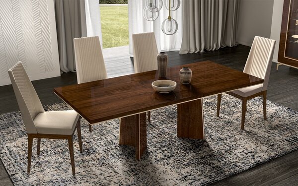 Scaun lemn masiv nuc Devon Lucios - Catifea Crem L 52 x A 58 x H 106 5 cm