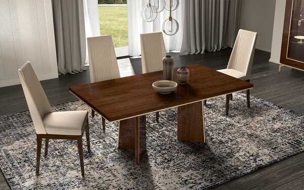 Scaun lemn masiv nuc Devon Lucios - Catifea Crem L 52 x A 58 x H 106 5 cm