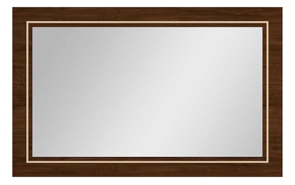 Oglindă lemn masiv nuc Devon 135x85cm Lucios