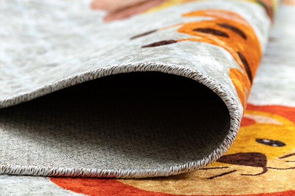 JUNIOR 52104.801 covor lavabil Safari, animale pentru copii anti-alunecare - gri