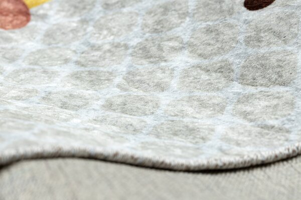 JUNIOR 52104.801 covor lavabil Safari, animale pentru copii anti-alunecare - gri