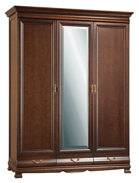 Dulap lemn masiv nuc Harper 3 Uși, 161,4 × 66,6 × 215,5 cm