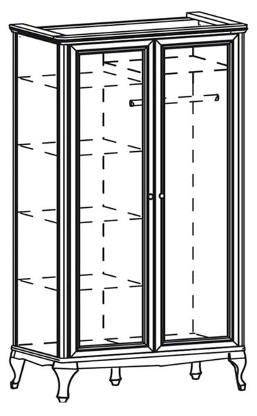 Dulap lemn masiv Weston, 114 × 60 × 206 cm