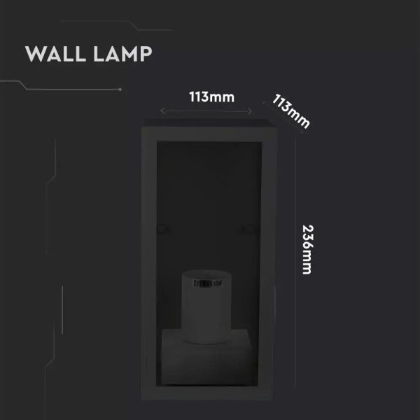 Aplică perete exterior 1xE27/60W/230V IP44