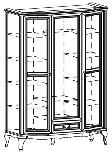 Dulap lemn masiv Weston 3 usi, 147 × 63 × 206 cm