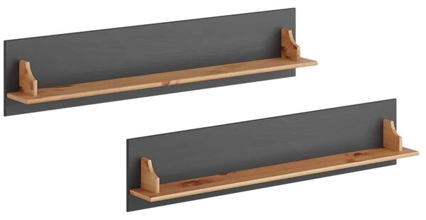 Set lemn masiv natur Polițe Linea 120cm Grafit-
