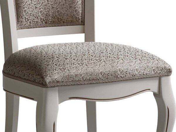 Scaun lemn masiv crem Ellen, 51 × 60 × 102 cm